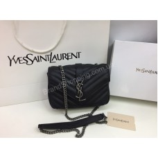 Ультра модная сумочка YSL mini из натуральной телячьей кожи в полном комплекте в черном цвете арт 20104