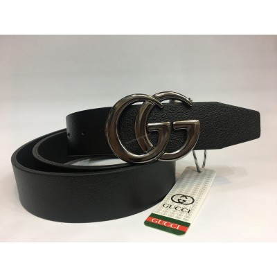 Кожаный ремень Gucci черный ширина 4 см 1340