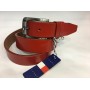 Кожаный ремень Tommy Hilfiger красный ширина 3 см 1353