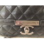 Кожаная женская сумка Chanel черная 6658