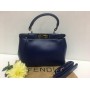 Кожаная сумка Fendi Peekaboo Blue 0283s