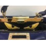 Кожаная сумка Fendi Peekaboo Blue 0283s