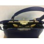 Кожаная сумка Fendi Peekaboo Blue 0283s