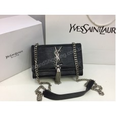 Сумочка YSL mini из натуральной кожи в черном цвете арт 20121