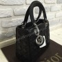 Оригинальная женская сумка Lady Dior черная 788B