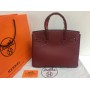 Кожаная сумка Hermes Birkin Lux 30 см цвет марсал 1359