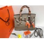 Кожаная сумка Hermes Birkin Lux беж 30см арт1360