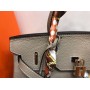 Кожаная сумка Hermes Birkin Lux беж 30см арт1360