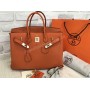 Шикарная сумочка Hermes Birkin lux в оранжевом цвете 35 см 1676