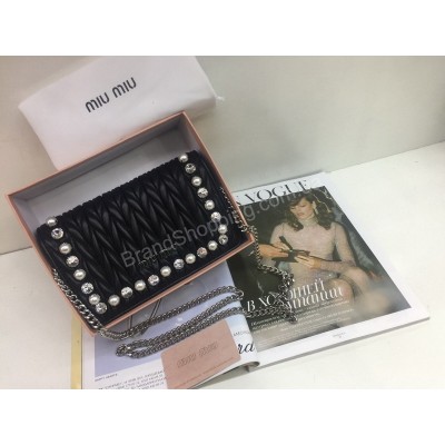 Новинка!Шикарная сумочка Miu Miu Lux в полном комплекте  черная 1776