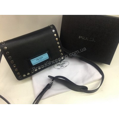 Оригинальная женская сумочка Prada Lux полный комплект  в черном цвете 1781