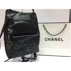 Кожаный рюкзак-сумка Chanel LUX black 1473