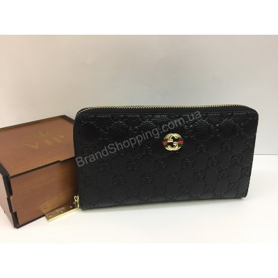 Шикарный кошелек Gucci унисекс в черном цвете арт 20135