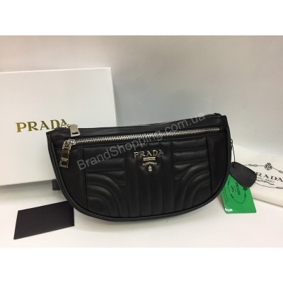 Бананка Prada Lux из натуральной телячьей кожи в полном комплекте  арт 20138