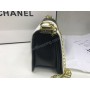 Стильная женская сумка Chanel Lux черно-белая 1459