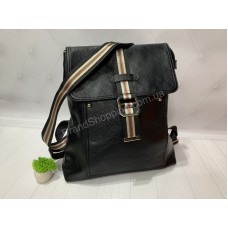 Рюкзак -сумка из натуральной кожи цвет черный  арт 20313