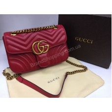 Оригинальная женская сумка Gucci red Lux 1510