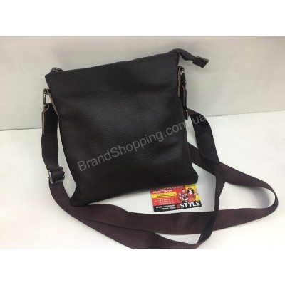 Мужская кожаная сумка Ferragamo коричневая 1427