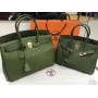 Брендовая сумочка Hermes Birkin 35см и 30 см в люкс качестве цвет зеленый 17841