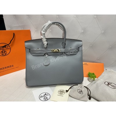 Сумка Hermes Birkin 35см в голубом цвете арт 21518