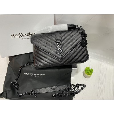 Сумочка YSL черная с черной фурнитурой арт 21520