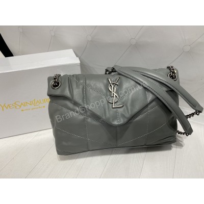 Сумка YSL Saint Laurent  в сером цвете на плечо арт 21514