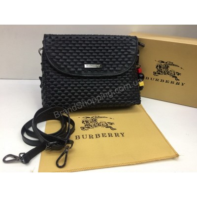 Хит 2018 Шикарная сумочка Burberry из натуральной кожи цвет черный арт 2093