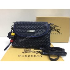 ХИТ 2018 Шикарная сумочка-клатч Burberry из натуральной кожи цвет   blue арт  0195s