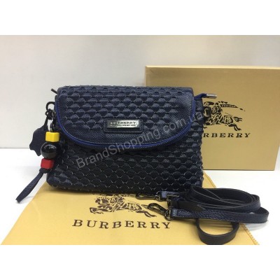 ХИТ 2018 Шикарная сумочка-клатч Burberry из натуральной кожи цвет   blue арт  0195s