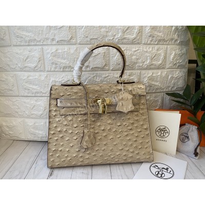 Сумка Hermes Kelly 28см кожа страус арт 21428