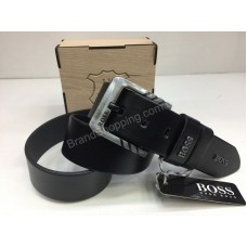 Кожаный ремень Hugo Boss черный ширина 4см 1561