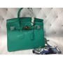 Сумочка Hermes Birkin 30 см из натуральной телячьей кожи в мятном цвете реплика арт 20352