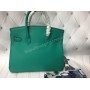 Сумочка Hermes Birkin 30 см из натуральной телячьей кожи в мятном цвете реплика арт 20352