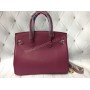 Сумочка Hermes Birkin 30 см из натуральной телячьей кожи в малиновом цвете реплика арт 20353