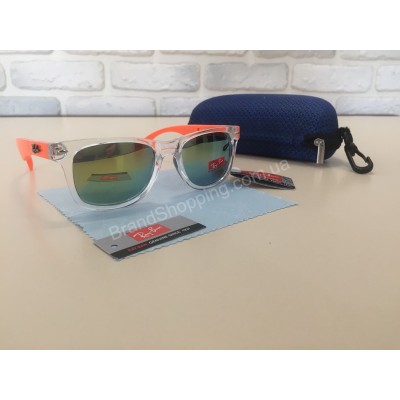 NEW 2018!Шикарные солнцезащитные очки  Ray Ban унисекс с яркими дужками и светлой оправой 1798