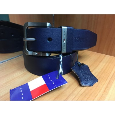 Кожаный ремень Тоmmy Hilfiger ширина 4 см синий 0605