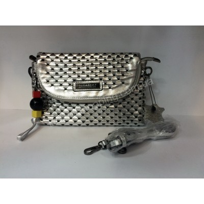 Женская кожаная сумка Burberry Silver 0151s
