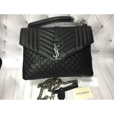 Женская сумочка YSL 32 см натуральная  кожа  копия класса ААА  арт 20396