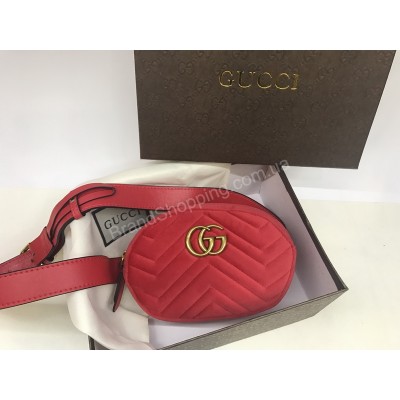 Стильная сумка-бананка  на пояс Gucci велюр в подарочной упаковке 1530