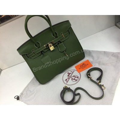Модная женская  кожаная сумка Hermes Birkin Lux 30см
