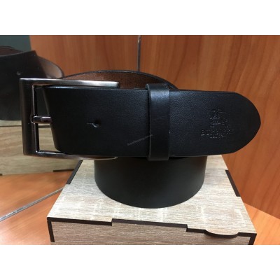 Кожаный ремень Burberry черный ширина 4 см 0643