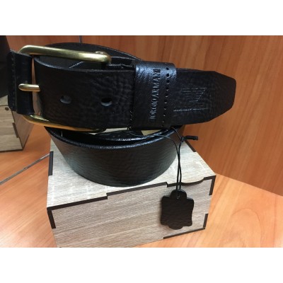 Кожаный ремень Giorgio Armani черный ширина 4 см 0639 Кожаный ремень Giorgio Armani черный ширина 4 см 0639