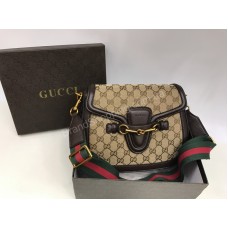 Стильная женская сумка Gucci big коричневая 1533