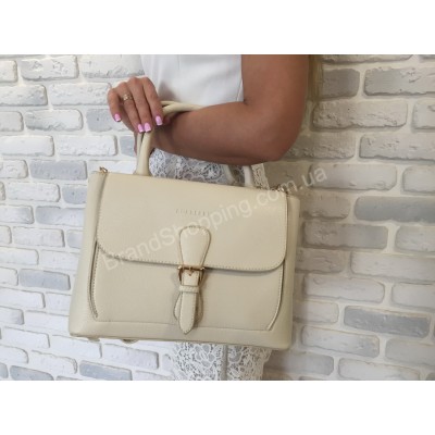 Кожаная модная сумка Burberry белая 788B