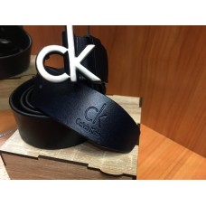 Кожаный ремень Calvin Klein темно синий ширина 3,5 см 0682