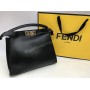 Кожаная сумочка Fendi Lux черная 1552