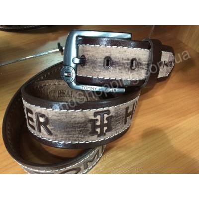 Кожаный ремень Tommy Hilfiger 0729 ширина 4,5см коричневый мужской