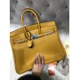 Женская сумка Hermes Birkin 35 см в желтом цвете арт 20415