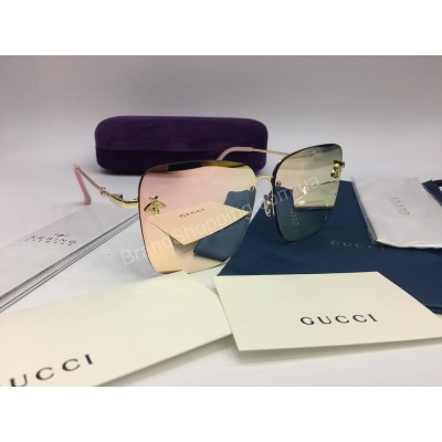 NEW 2018 Очки солнцезащитные женские зеркальные в нежно -розовом цвете хамелеон 2033