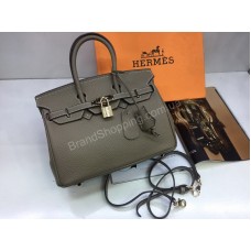 Оригинальная женская сумочка Hermes Birkin Lux из натуральной кожи  25 см 1807